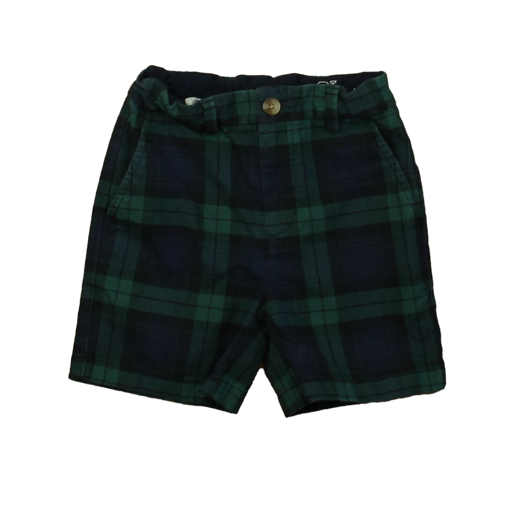 Vineyard Vines Green and Navy Plaid Kids Shorts